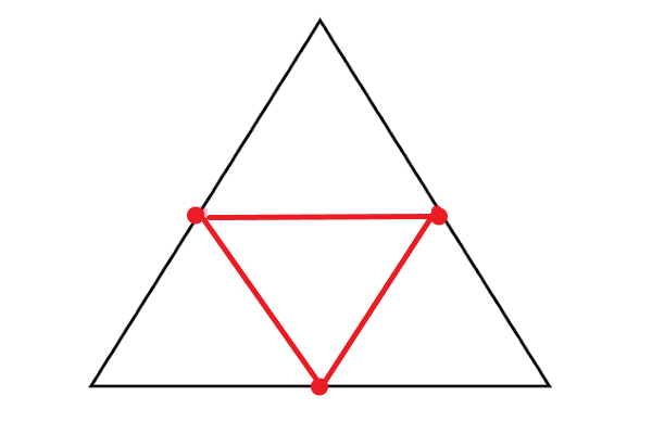 将正三角形分成4个等腰三角形用3种方法