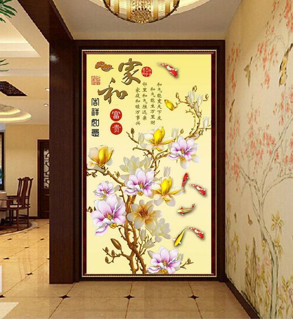 我家装修要选择一个过道玄关壁画 有爱心人事帮我介绍几个吗 要流行