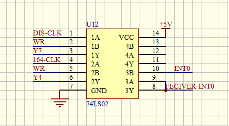 如图,74ls02或非门第一引脚的dis_clk.我想输出高低电平.