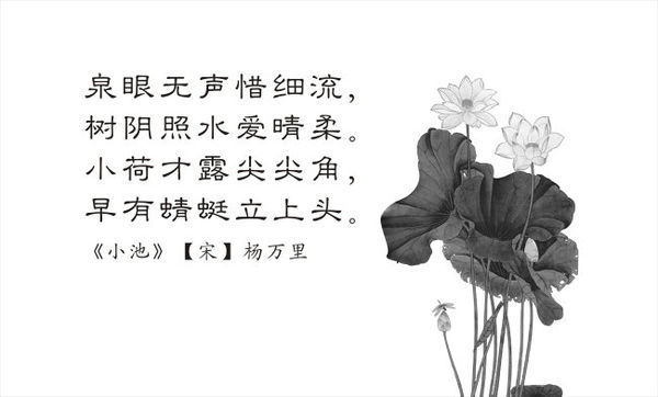 "泉眼无声惜细流,树阴照水爱晴柔.