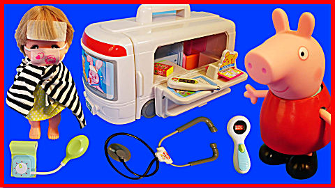 北美玩具 第一季 第1022集可怜的咪露妹妹睡觉着凉,小猪佩奇帮她检查