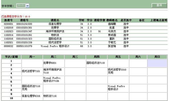 跪求中国海洋大学 文法学院法学专业 大三上学