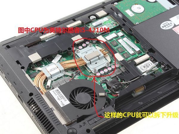 这是华硕笔记本x450v这cpu可以换?