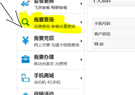 中国移动官方网站登陆 怎样查到手机卡的