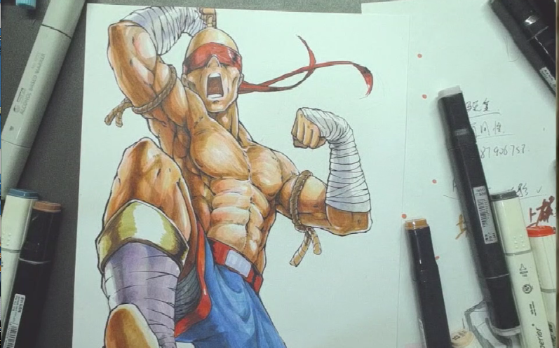 【 b>漫画基础教学 /b>】从零开始到最后的上色手把手教你画盲僧,控制