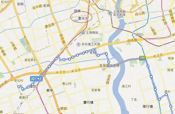 闵行20路经过漕河泾有哪些时间点