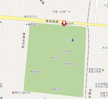 0 邯鄲市復興區聯紡路趙苑商務小區 此地址在哪條街與哪條路上?