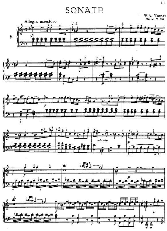 求!谁有莫扎特奏鸣曲k310谱子的正规高清版本