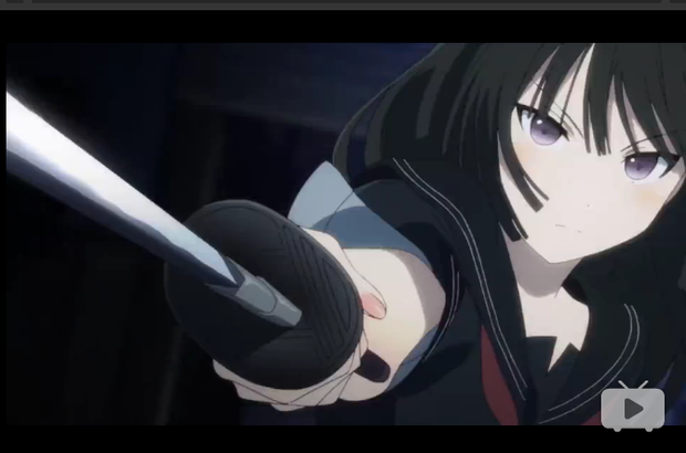 这个动漫角色是谁,拿着武士刀,穿着黑色水手服,动漫名字叫什么