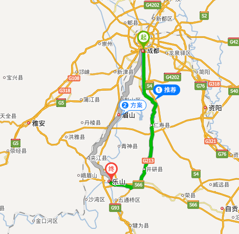 成都到乐山大佛景区的距离多少公里