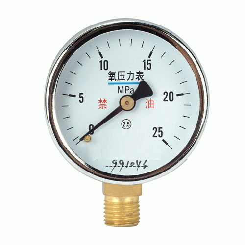 氧气压力表指针到哪啊 这样可以吗 我自己租的氧气罐