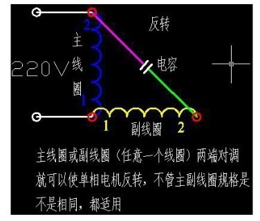 单相单电容接线图图片