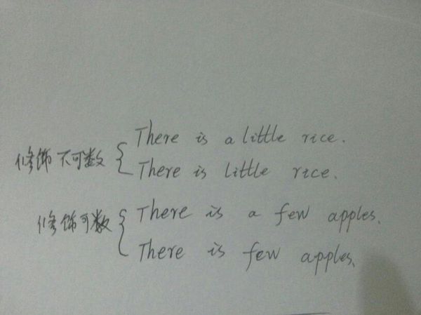 用a little\/little\/a few \/few造句,各两句