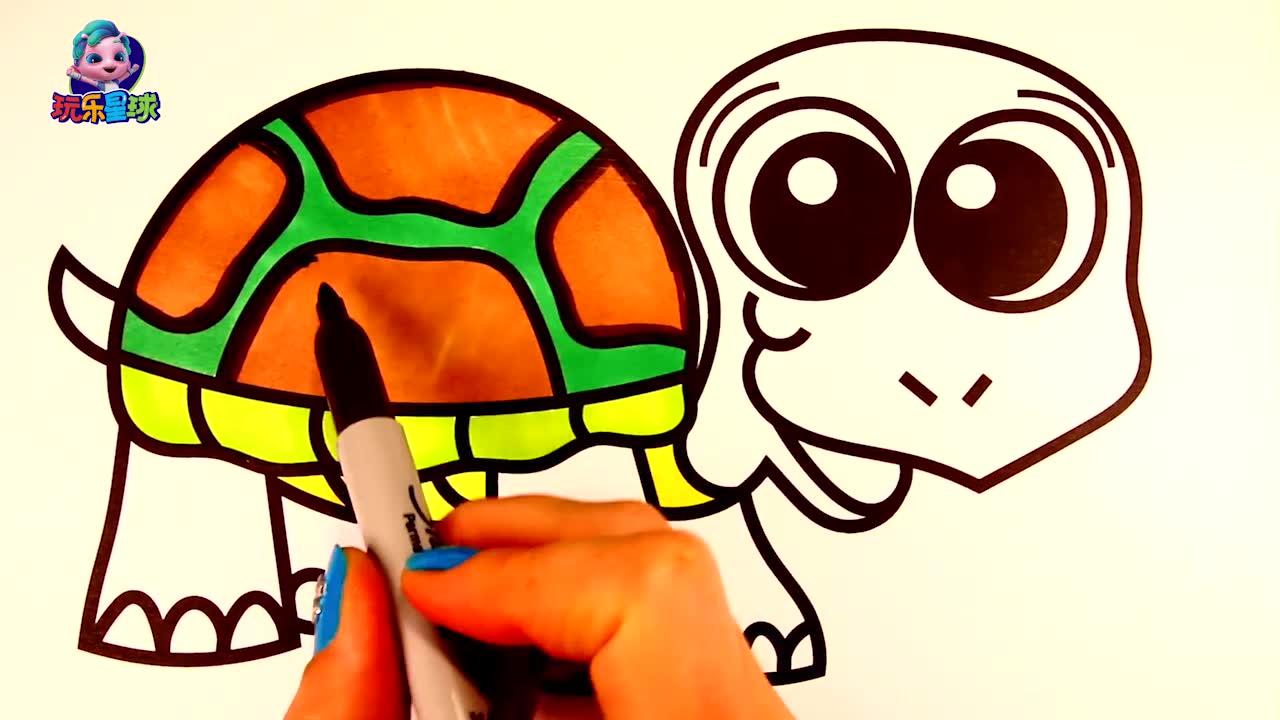 乌龟眼睛怎么画图片