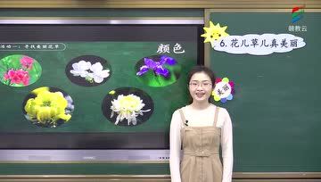 [图]一年级道德与法治(部编版)《花儿草儿真美丽:走,看花看草去》