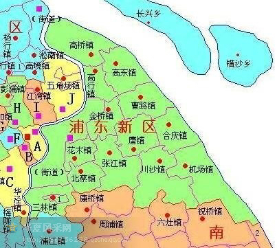 上海浦东新区为什么是组团状城市?如图