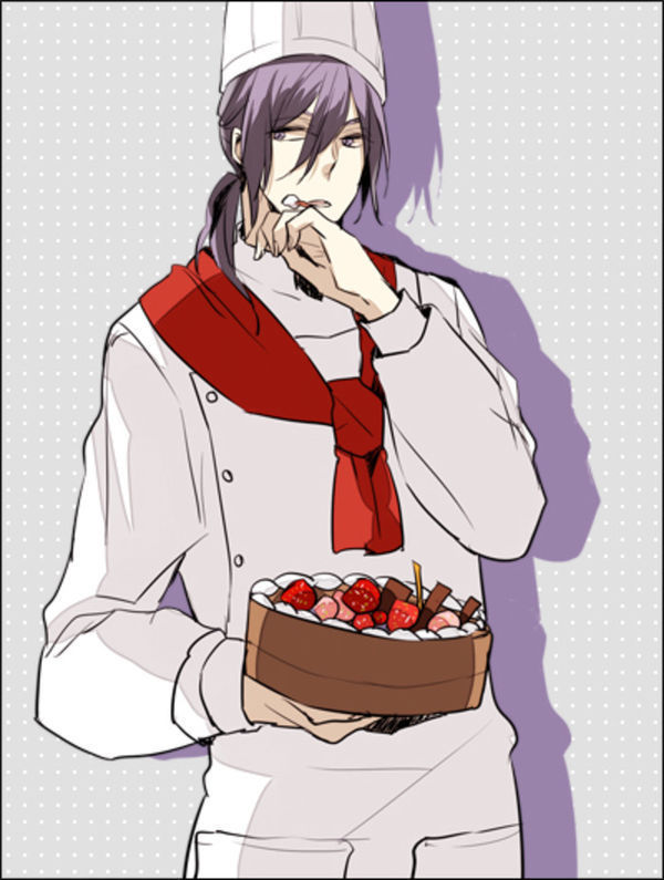 求二次元男生短发小辫子(低马尾)的图片。