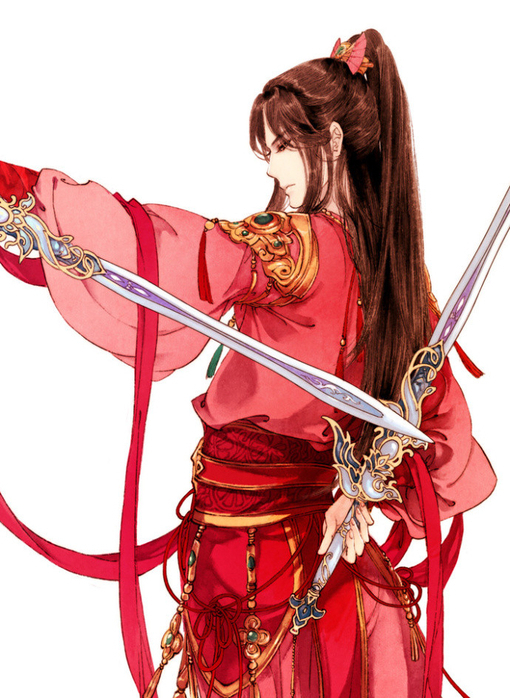 红色衣服的古风男,要背对着的