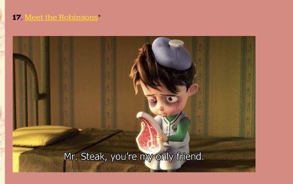 小男孩对一片肉说:Mr.Steak,you're my only frie
