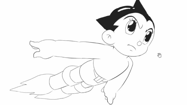 [小林简笔画]绘画动画片《铁臂阿童木》中的阿童木卡通动漫形象教程
