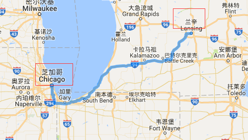 美国芝加哥地图位置图片