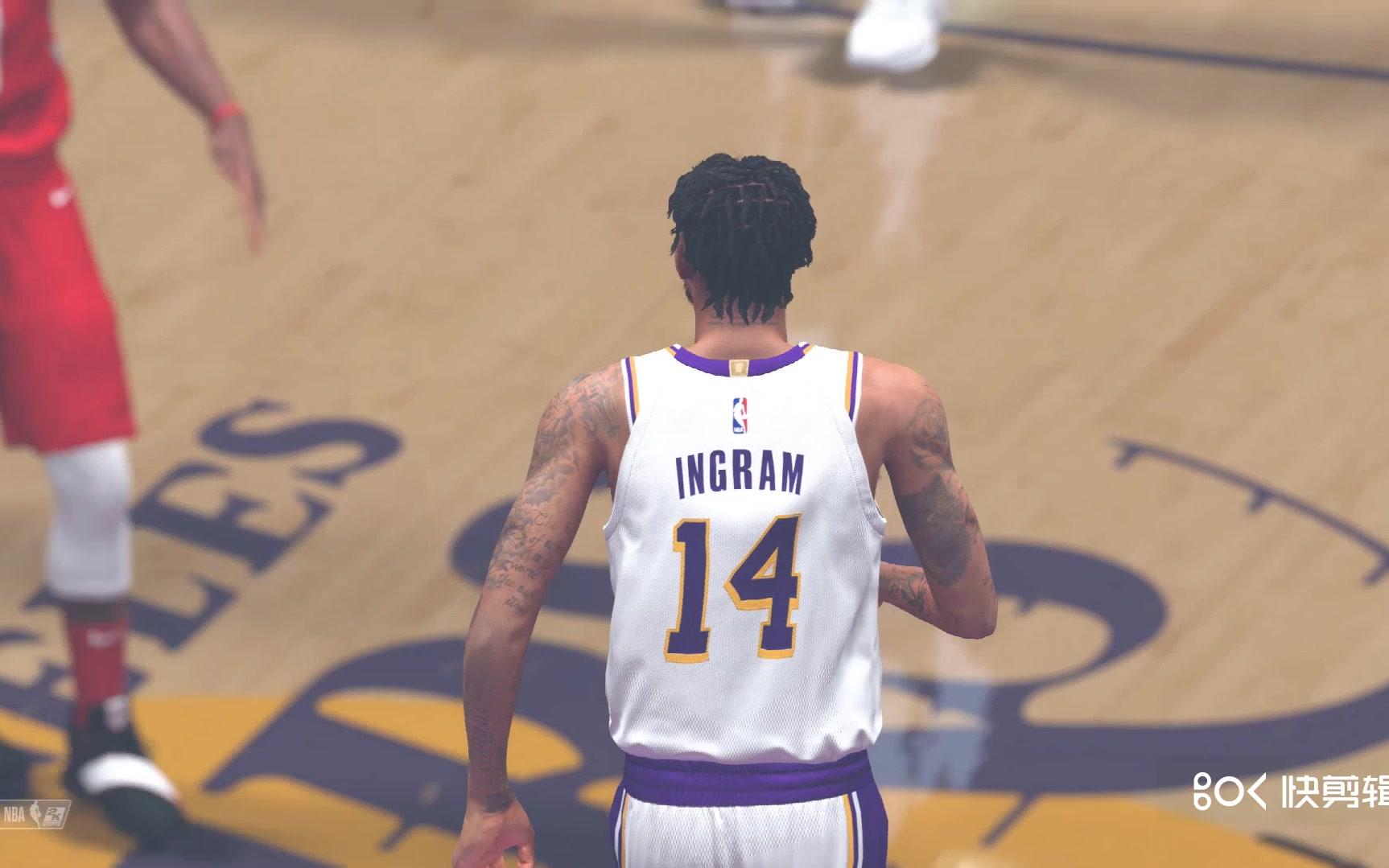 [图]NBA2K19 4K高清薄雾高反光球馆 湖人VS火箭 精彩镜头剪辑 有点卡是录像软件问题