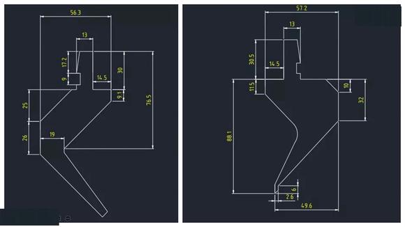 各种 折弯刀详细 尺寸汇总,收藏好!