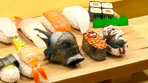 爆笑虫子:众 虫子混进寿司店,怕被人发现,伪装成寿司险些被吃