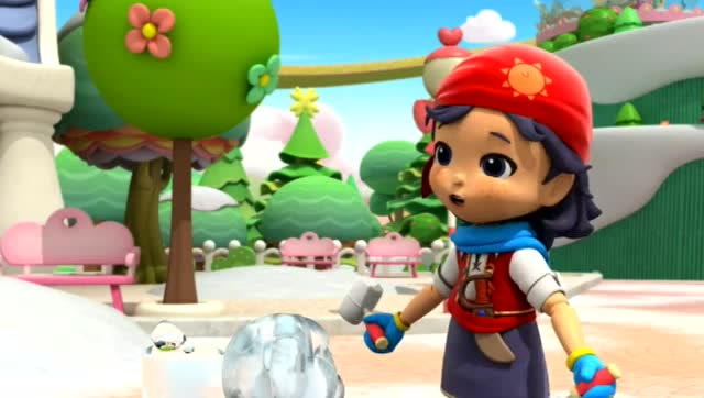 彩虹宝宝:益智 动画,妞妞不开心,小雪想雕刻一只开心的妞妞!