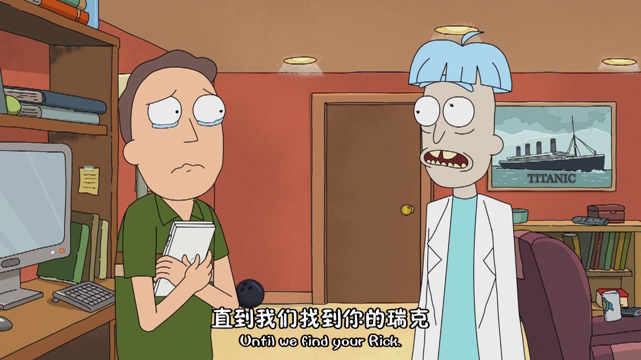 当jerry遇上傻瓜rick 英语配音 视频素材 瑞克与莫迪