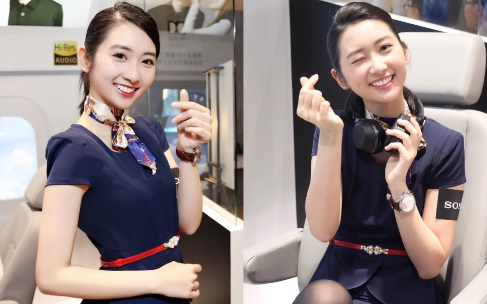 黄静蓝】 香港视听展2017"索尼空姐"清新靓丽笑容甜美