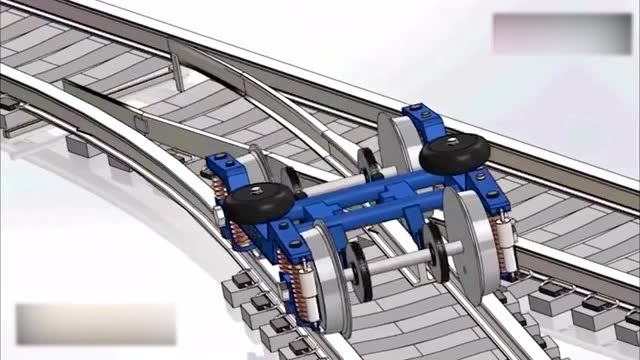 火车是怎样变轨的3d动画直观演示其工作原理
