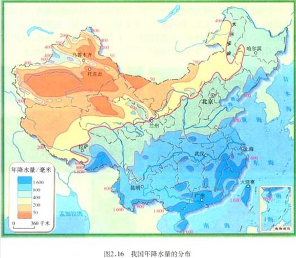 秦岭淮河纬度位置32°n～34.5°n.