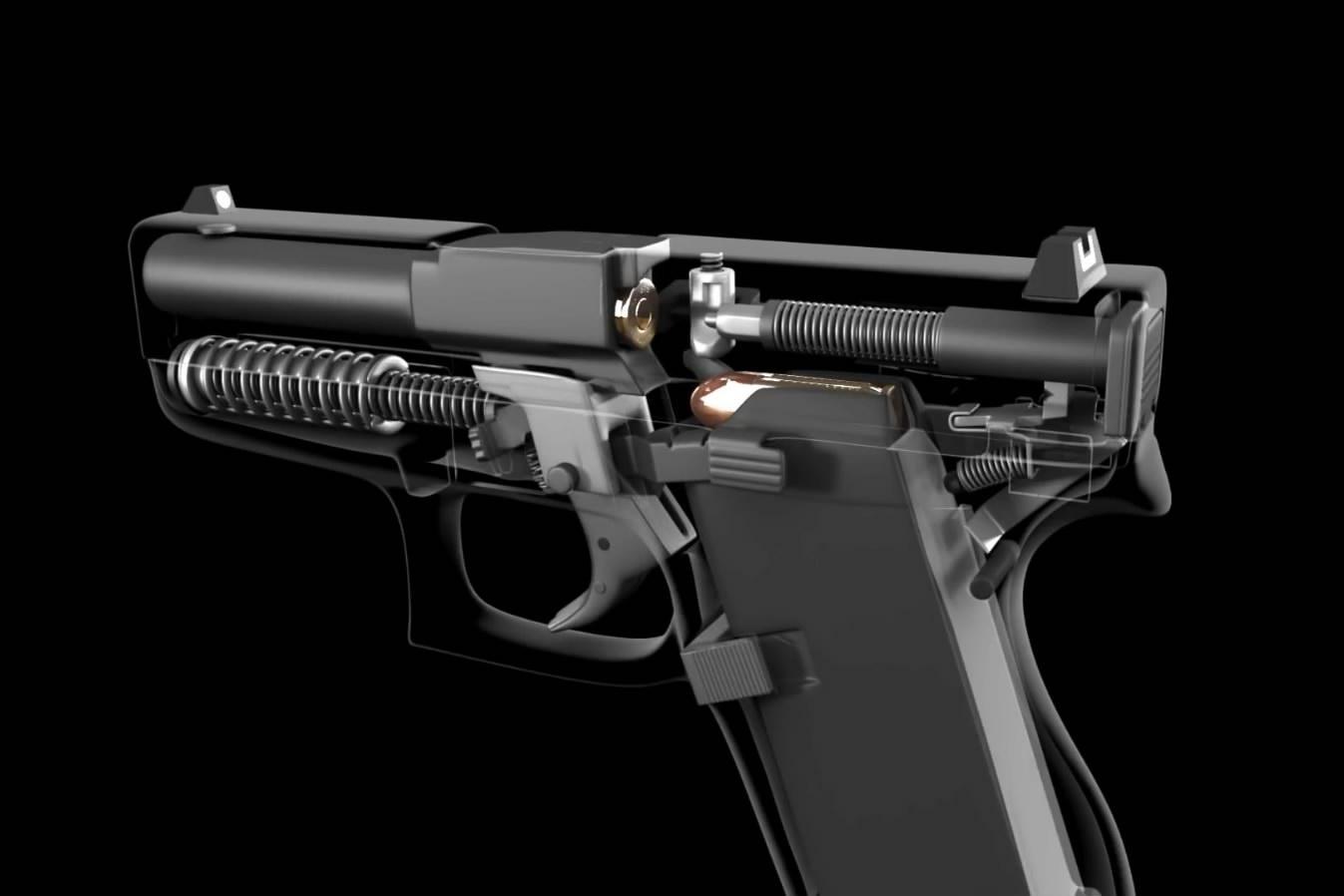 视频:glock 43型手枪的内部工作原理