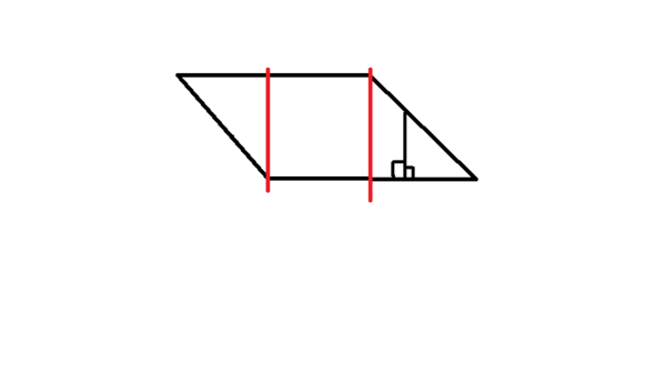 在平行四边形中添一条线段,使它有4个直角怎么画?