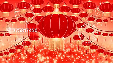 说唱中国红视频素材led背景 视频
