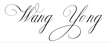 王用拼音花体怎么写