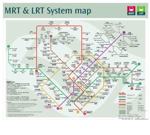 求新加坡地铁路线图中英文高清版,非常感谢