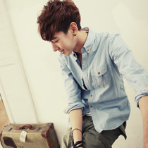 浅蓝色修身牛仔褂配什么颜色裤子好看