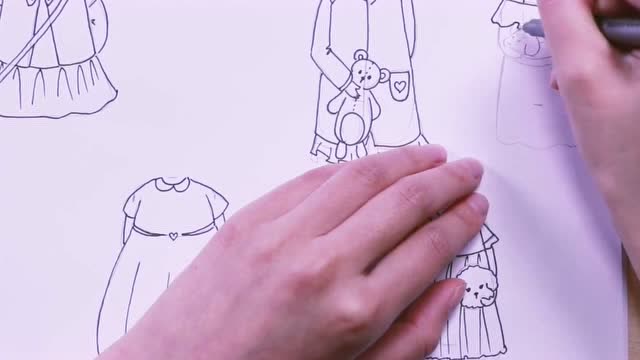 《小伶玩具》小葩 b>手绘课堂 /b>,真是太漂亮的裙子啦