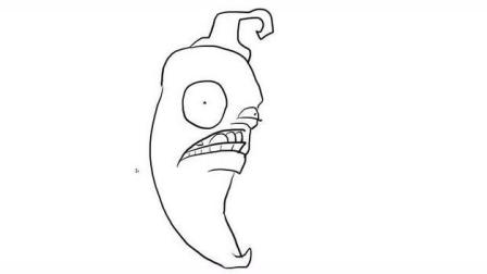 植物大战僵尸辣椒幼儿亲子简笔画 宝宝轻松学画画