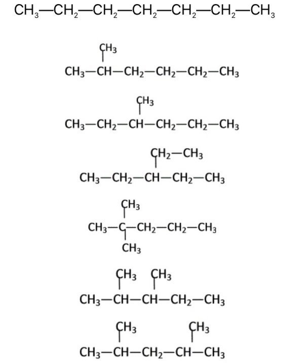己烷同分异构体结构图图片