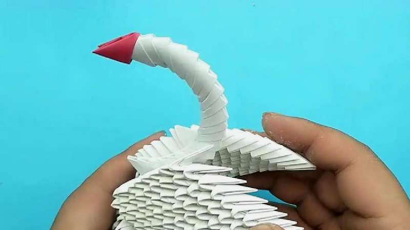 50个 三角插做 天鹅,精致 白天鹅制作 教程,简单易学