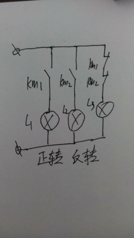 怎样加提示灯正反转和停止