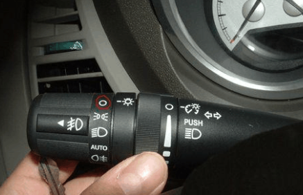 宝马灯灯光开关图示如下: 1,大灯关闭.