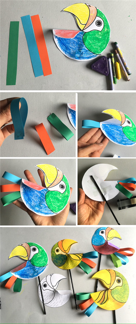 手工大嘴鸟的做法