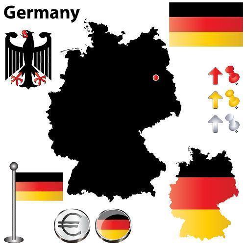 德国国旗地图图片