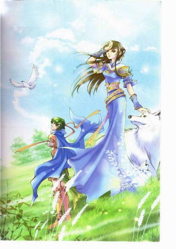 雨魔的兽王 兰虎 与 风柔的 图片,可以两个人一起的(最好!