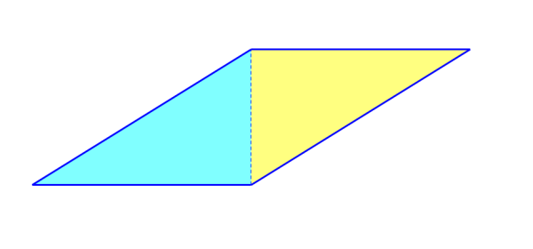 把一个长方形剪成两个一样的三角形用这两个三角形拼成另外形状的图形