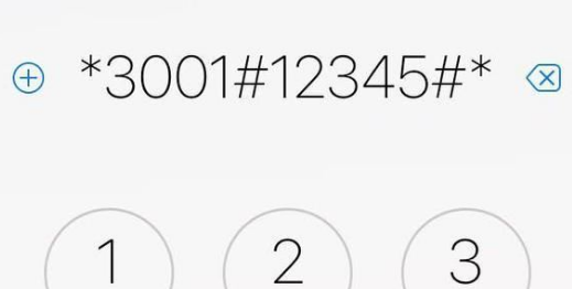 苹果7p拨号想要修改手机信号,输入3001 1234